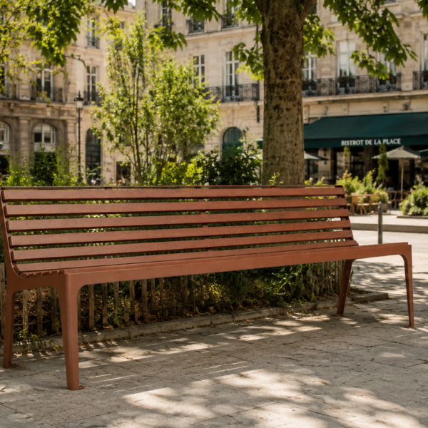 Banc Duchesse - Acier bambou